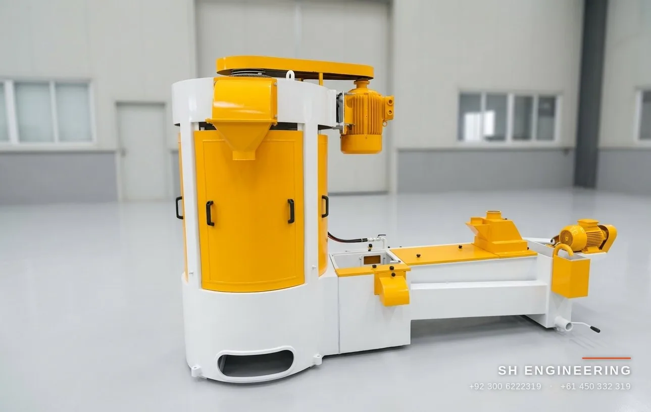 WW-12 wheat washing machine, 12 t/h capacity, made for Pakistani flour mills